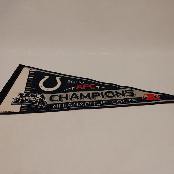 RETRO Super Bowl XLI Pennant AFC CHAMPIONS Indianapolis Colts WinCraft USA - Picture 1 of 6